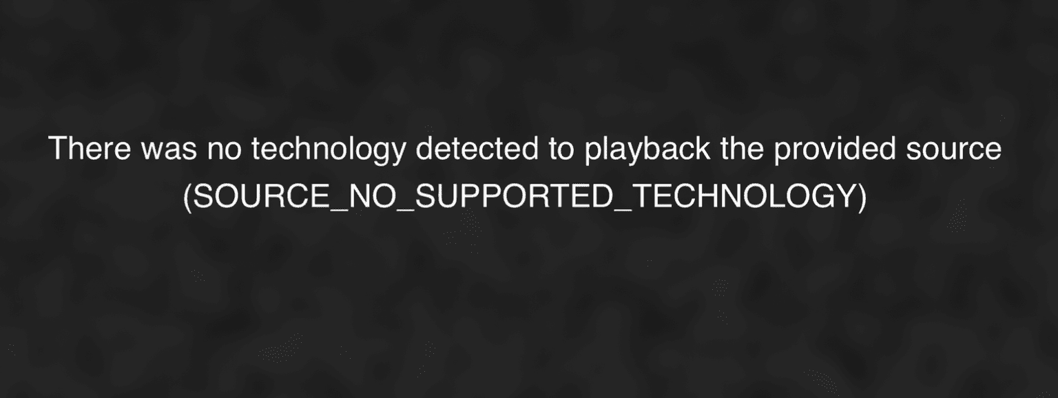 iOS error message when trying to play AV1 video