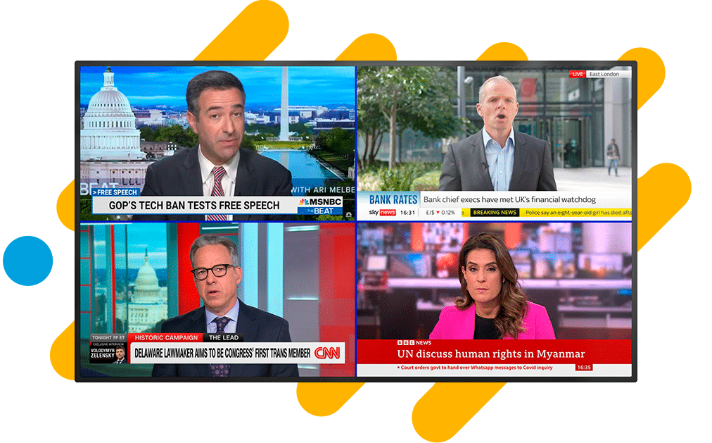 IPTV Split Screen TV