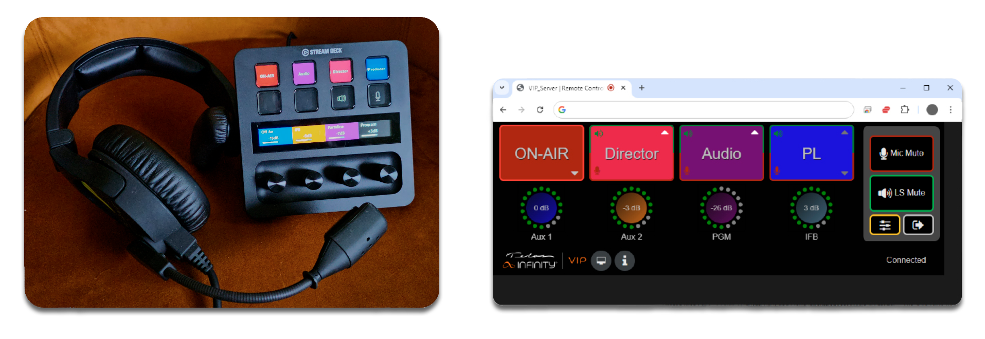 Telos Infinity Virtual Commentator Panel